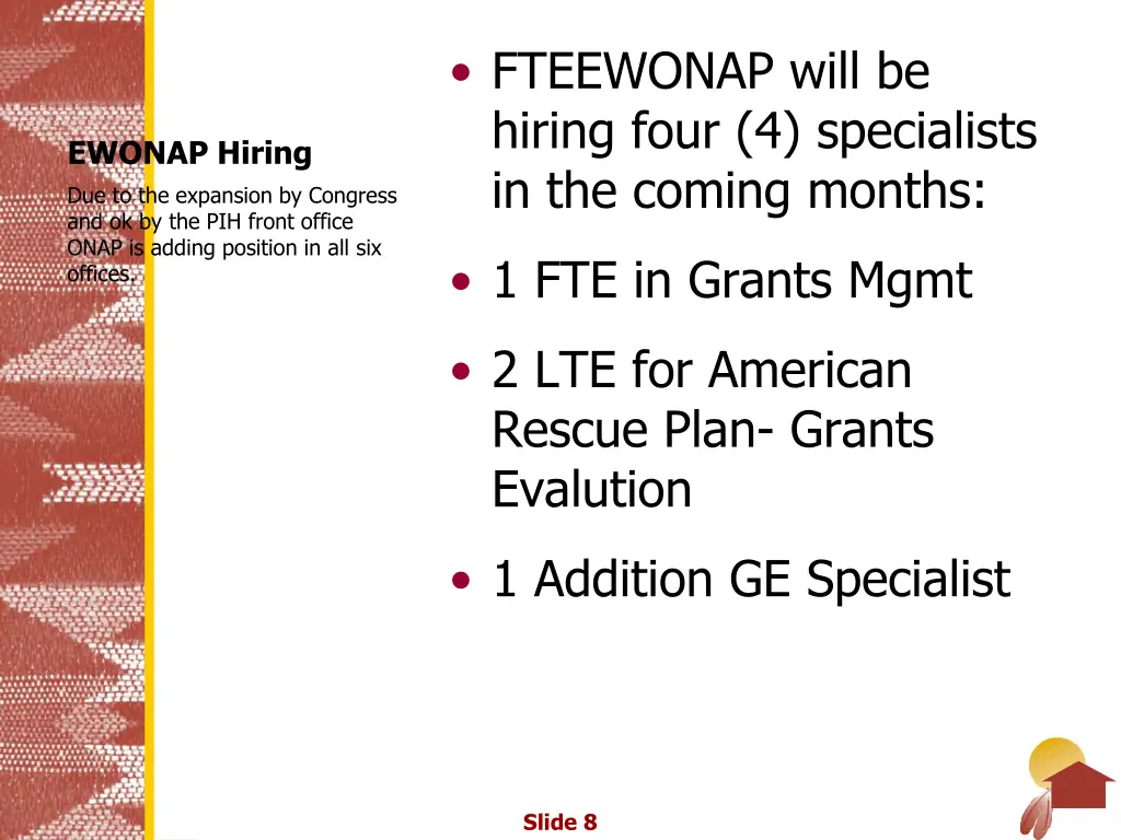fteewonap will be hiring four 4 specialists