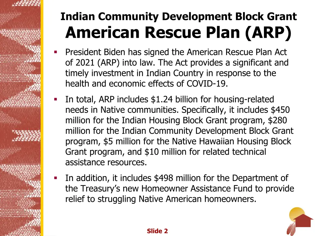 indian community development block grant american