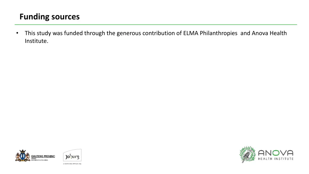 funding sources