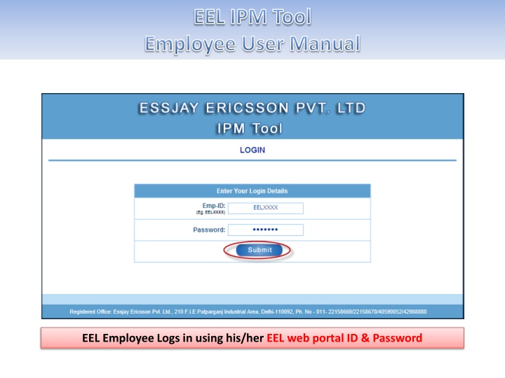 eel ipm tool employee user manual