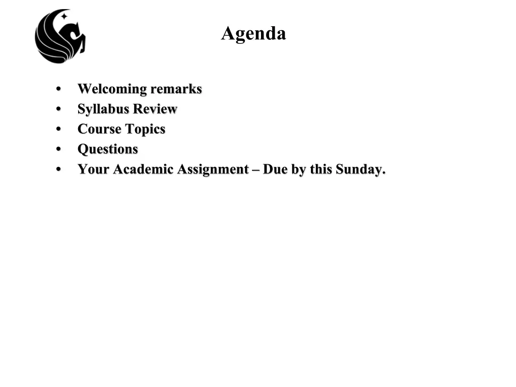 agenda