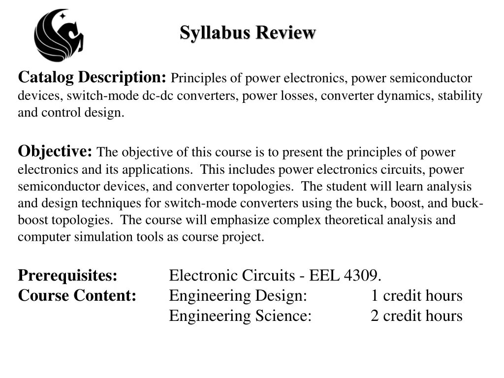 syllabus review