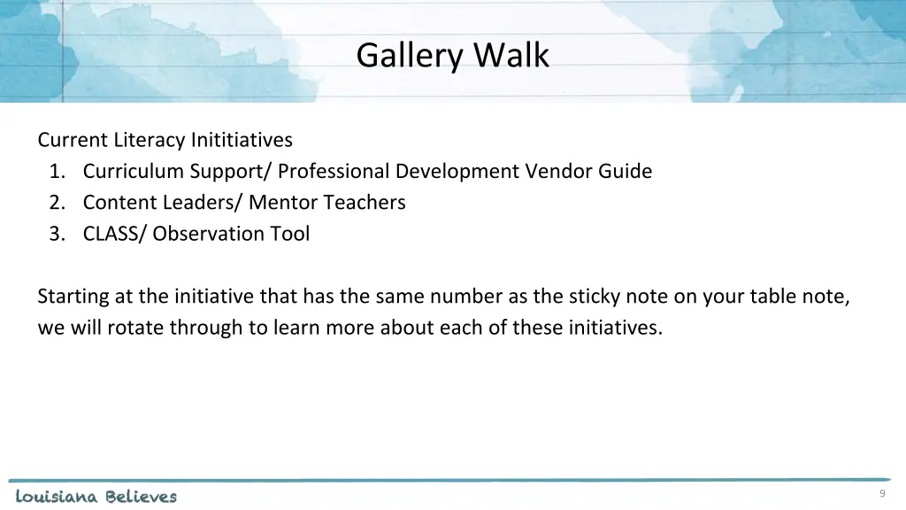 gallery walk