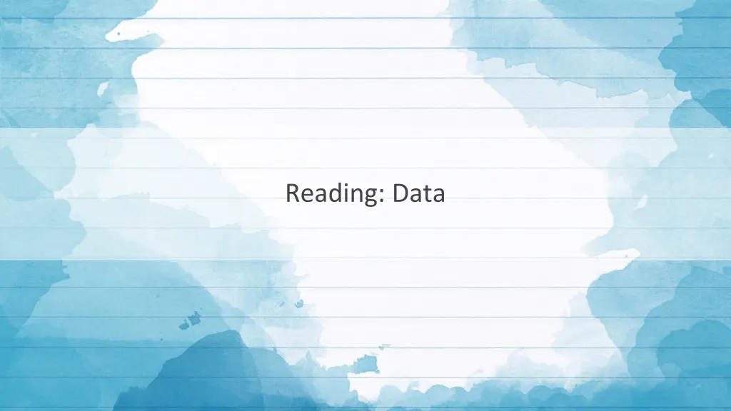 reading data