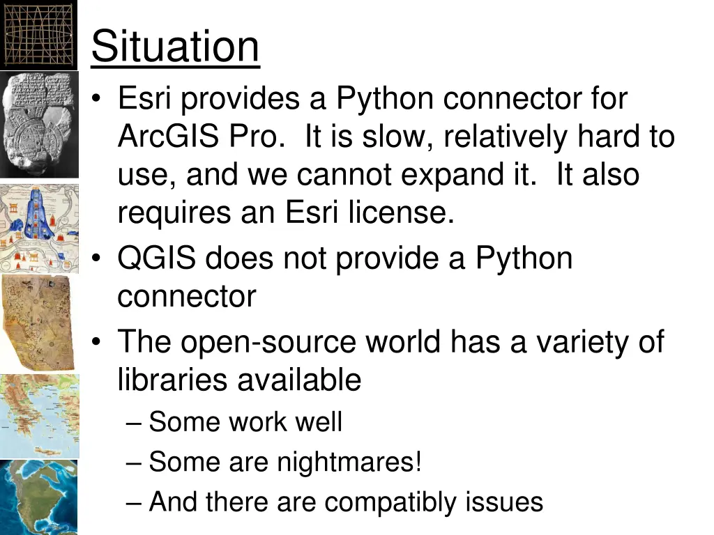 situation esri provides a python connector