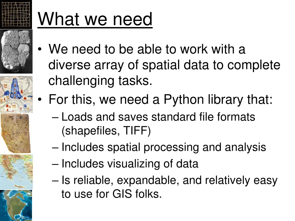 what we need