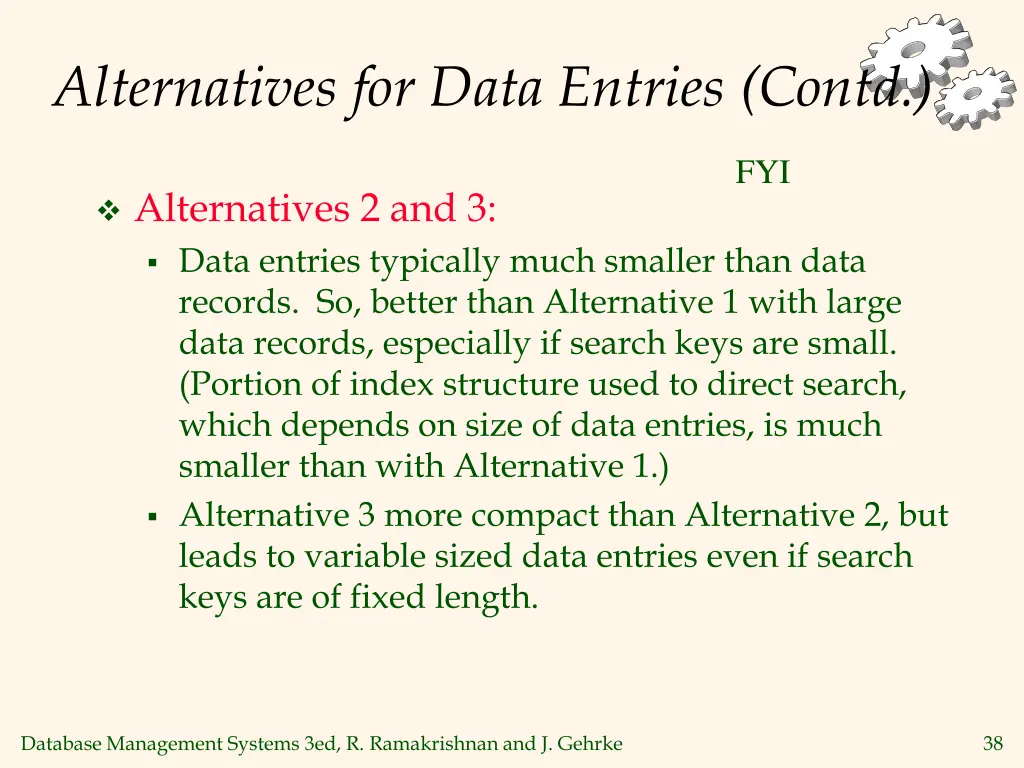 alternatives for data entries contd 1