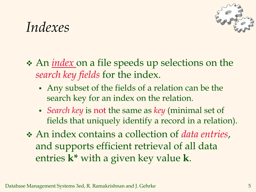 indexes