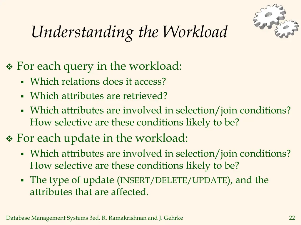 understanding the workload