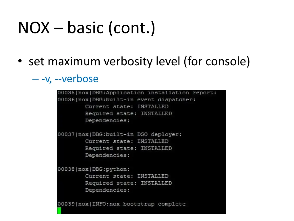 nox basic cont