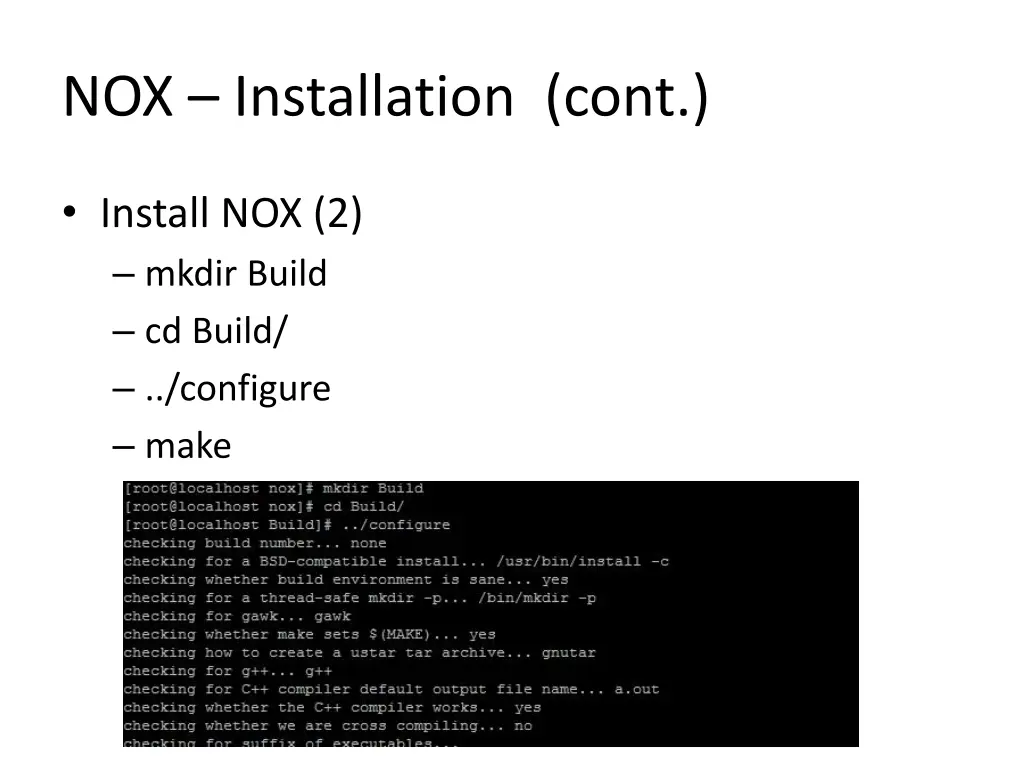 nox installation cont 2