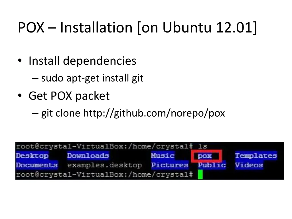 pox installation on ubuntu 12 01