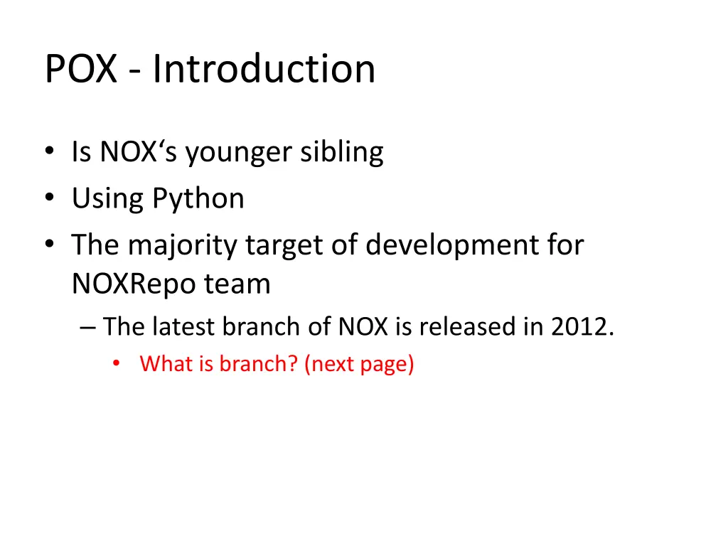 pox introduction