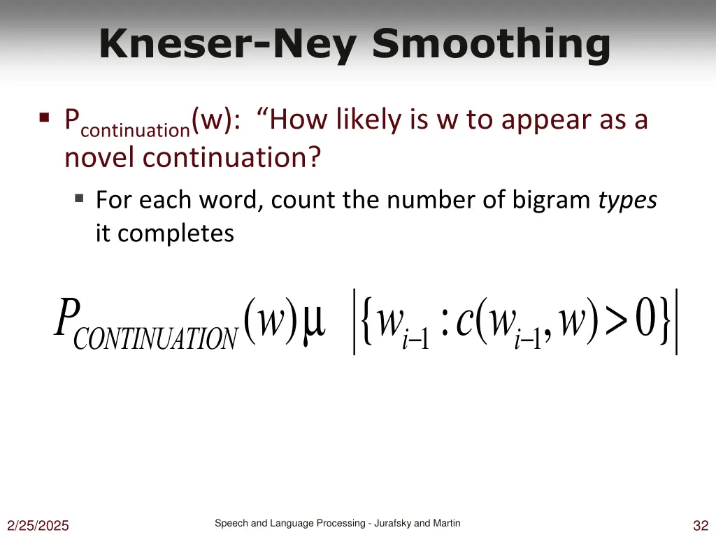 kneser ney smoothing 1