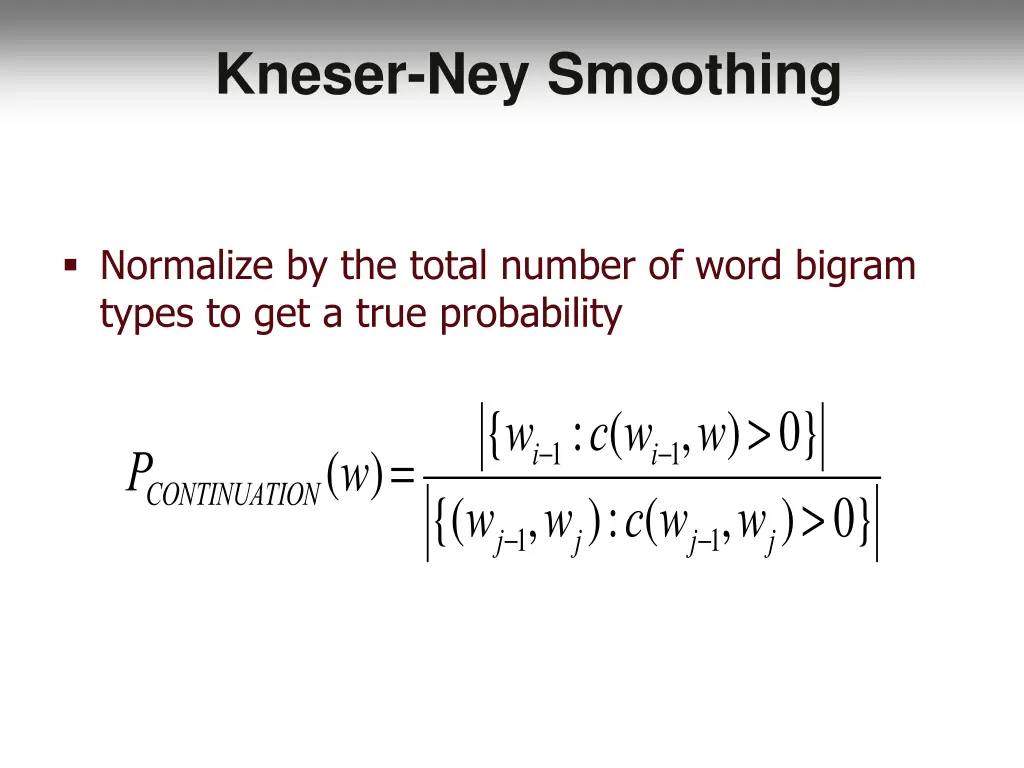 kneser ney smoothing 2