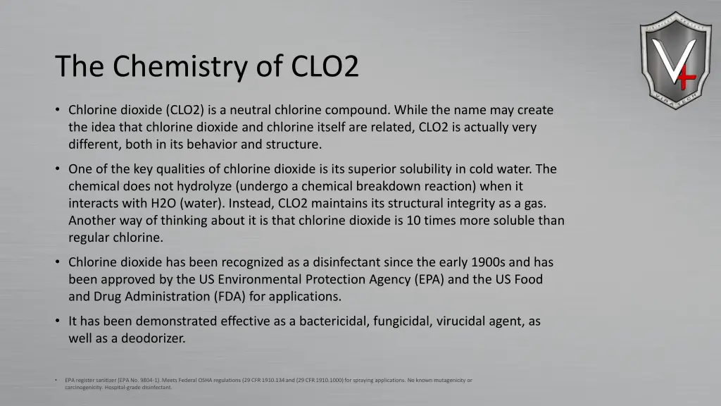 the chemistry of clo2