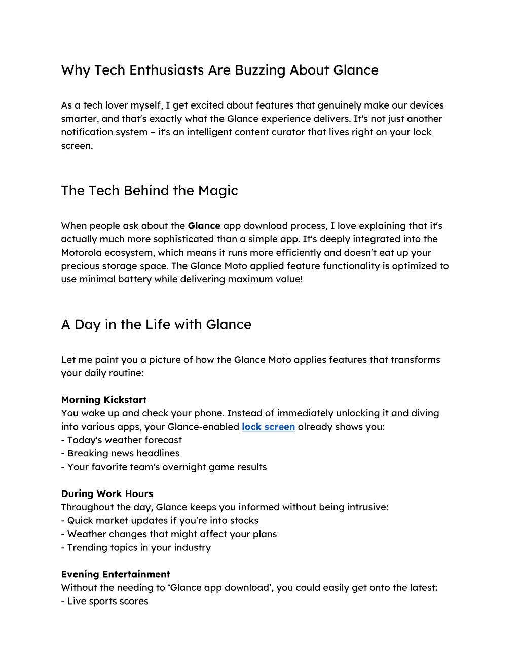 why tech enthusiasts are buzzing about glance