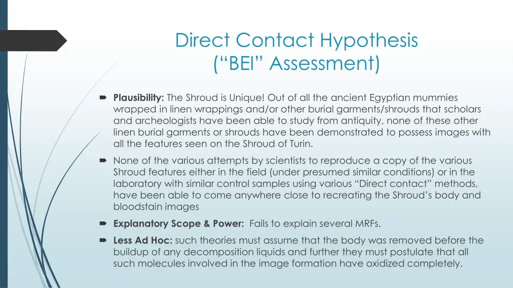 direct contact hypothesis bei assessment