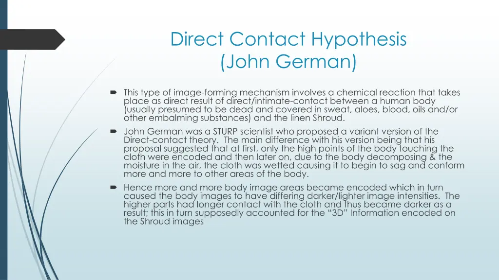 direct contact hypothesis john german