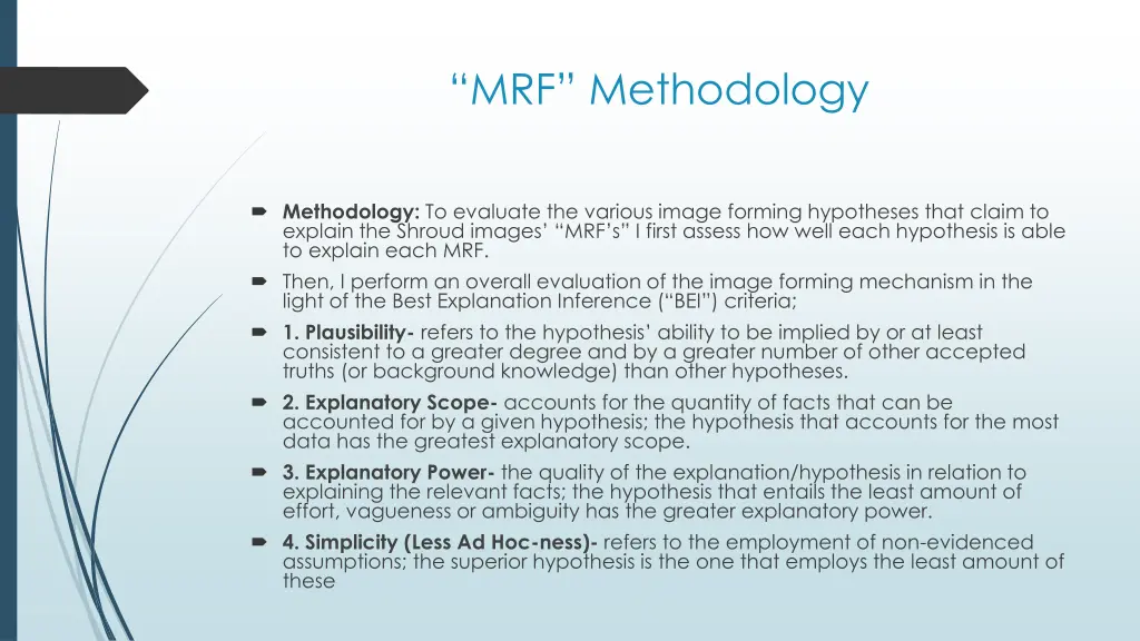 mrf methodology