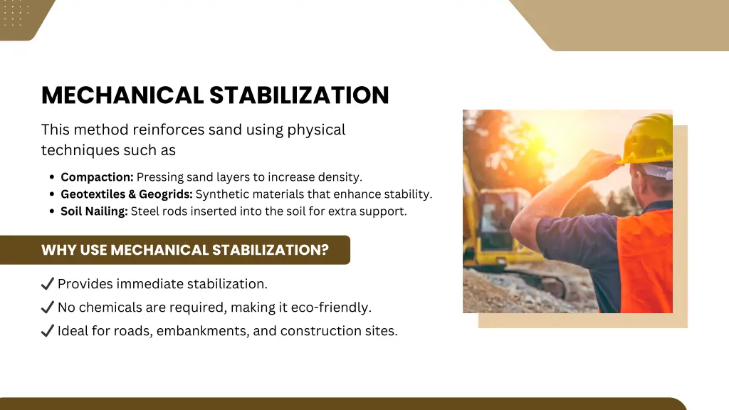 mechanical stabilization this method reinforces