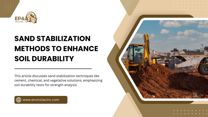 sand stabilization methods to enhance soil