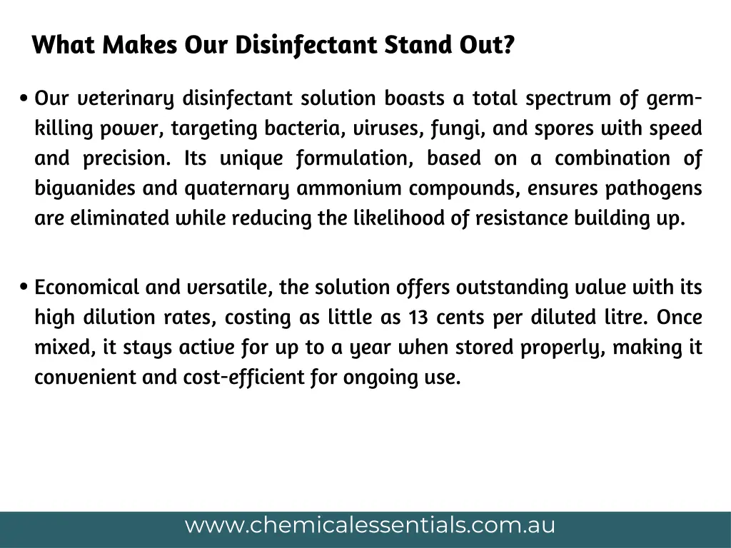 what makes our disinfectant stand out