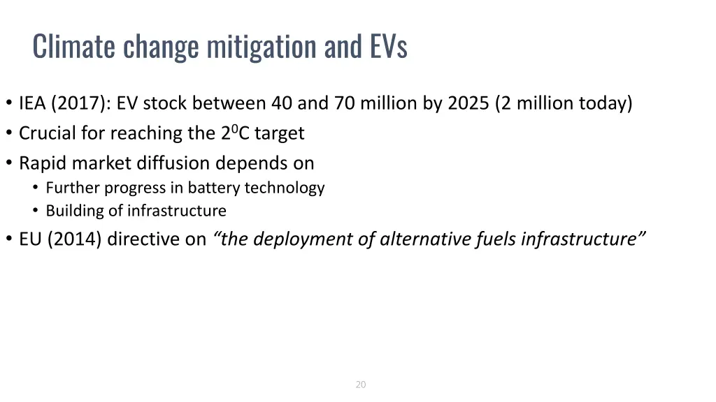climate change mitigation and evs