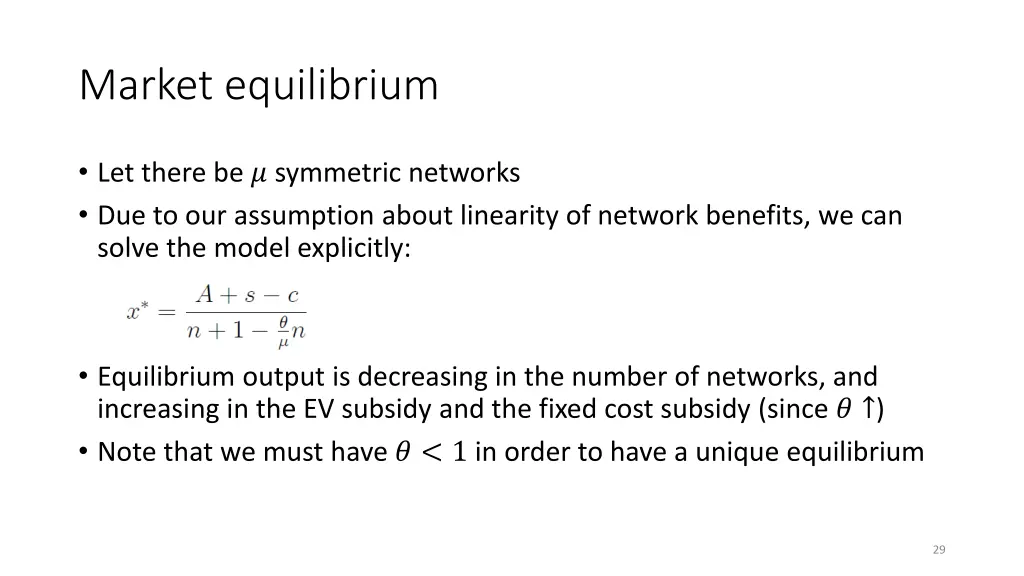 market equilibrium
