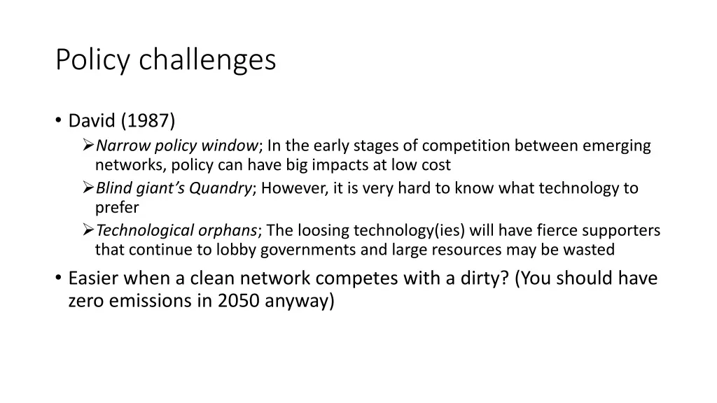policy challenges