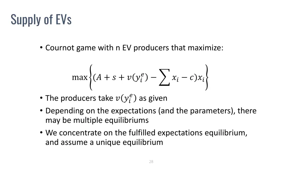 supply of evs