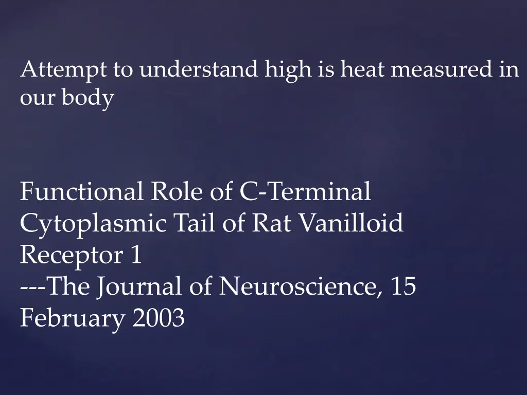 attempt to understand high is heat measured