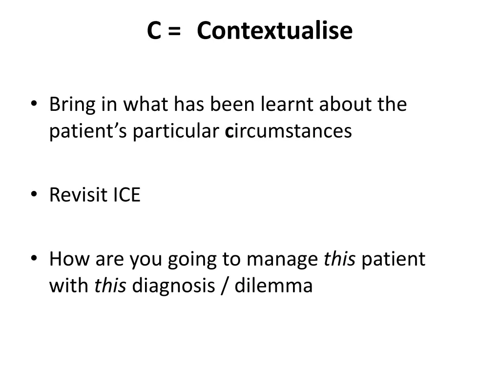 c contextualise