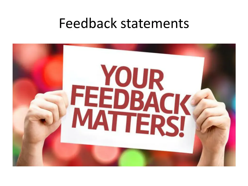 feedback statements