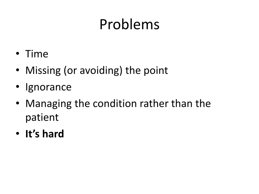 problems
