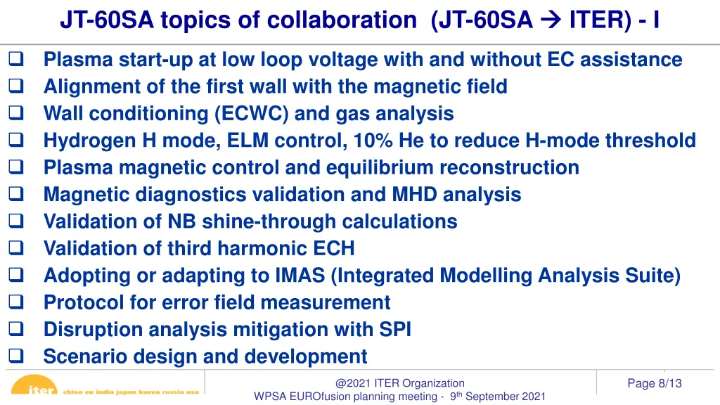 jt 60sa topics of collaboration jt 60sa
