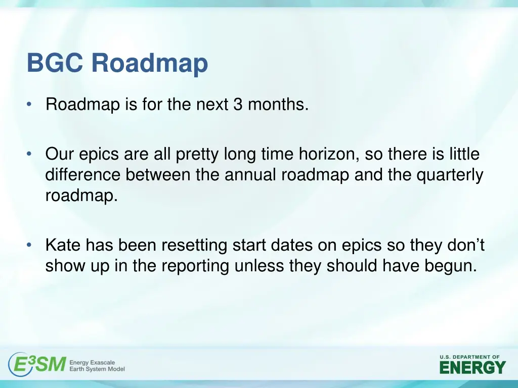 bgc roadmap