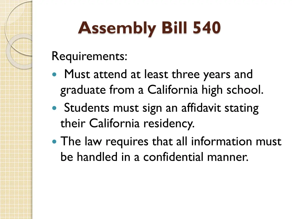 assembly bill 540