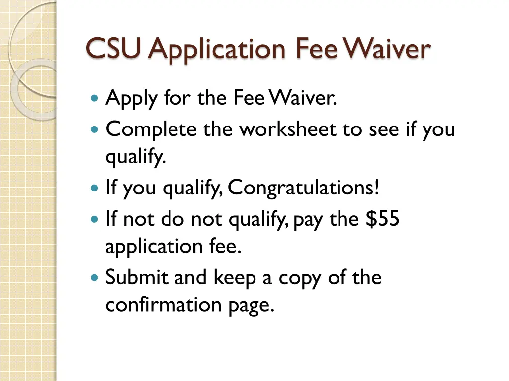 csu application fee waiver