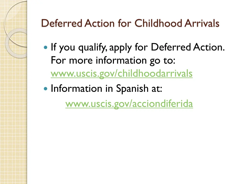 deferred action for childhood arrivals