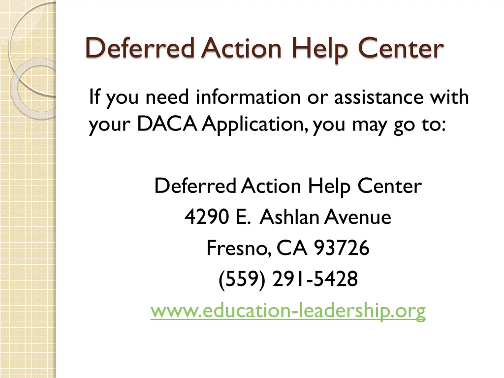 deferred action help center