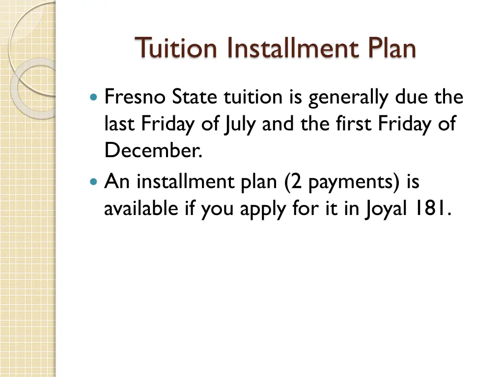 tuition installment plan