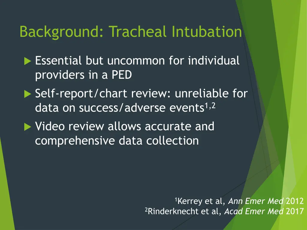 background tracheal intubation