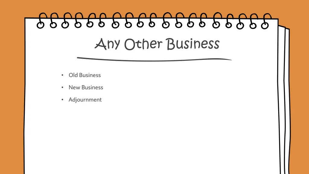 any other business