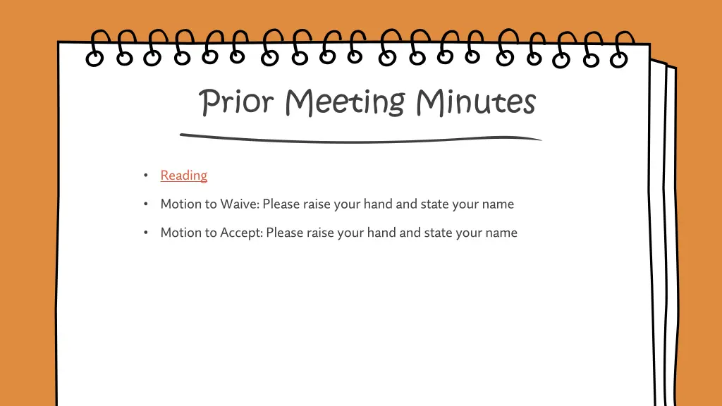 prior meeting minutes
