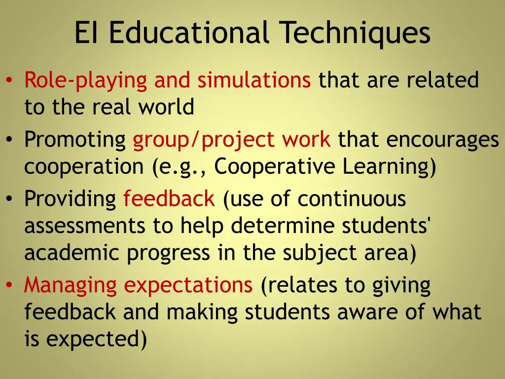 ei educational techniques 1