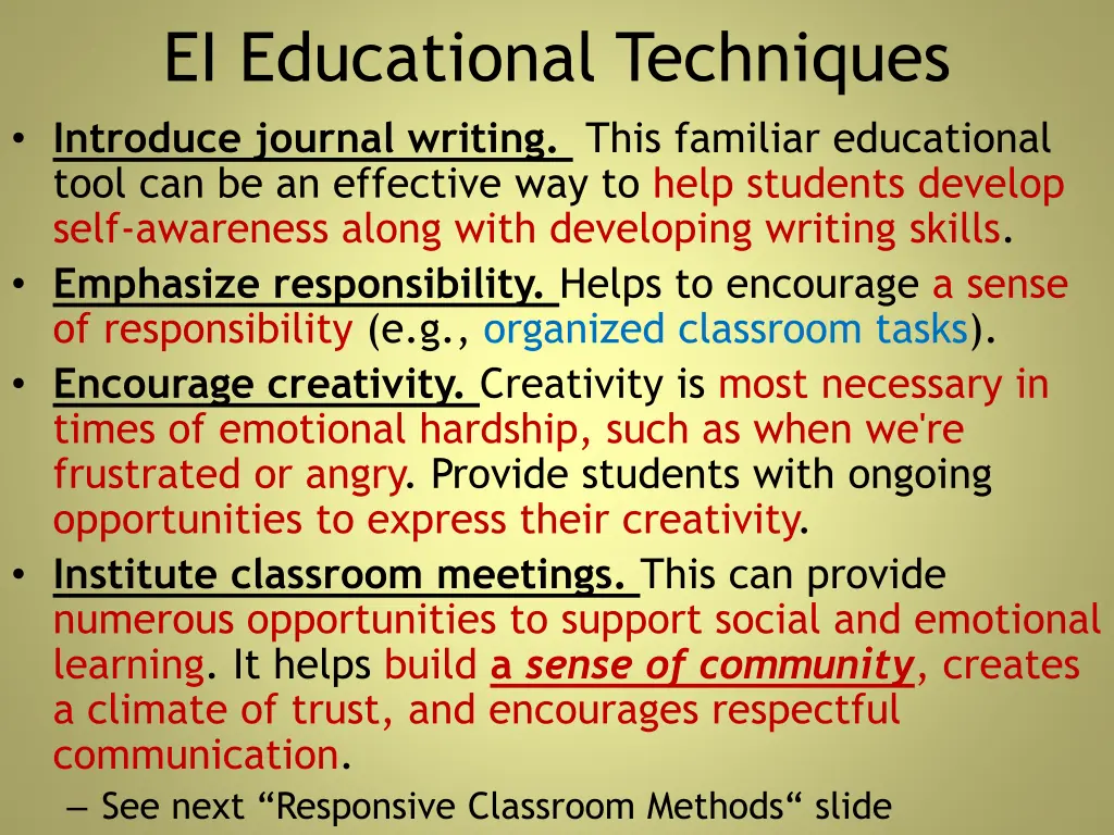 ei educational techniques introduce journal