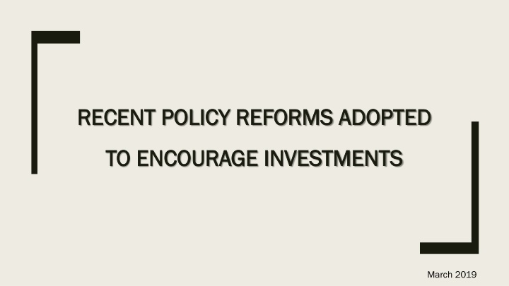 recent policy reforms adopted recent policy