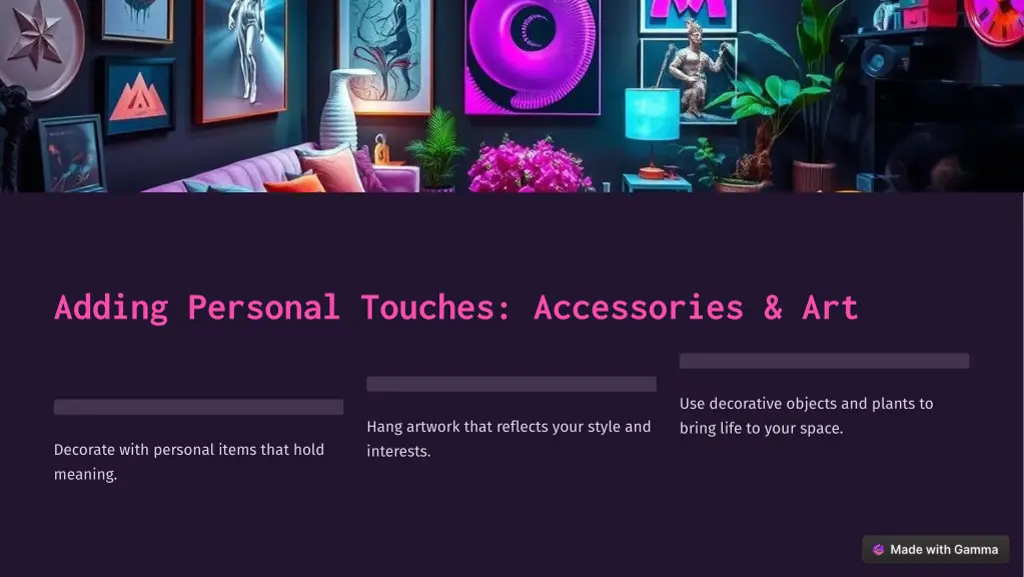 adding personal touches accessories art