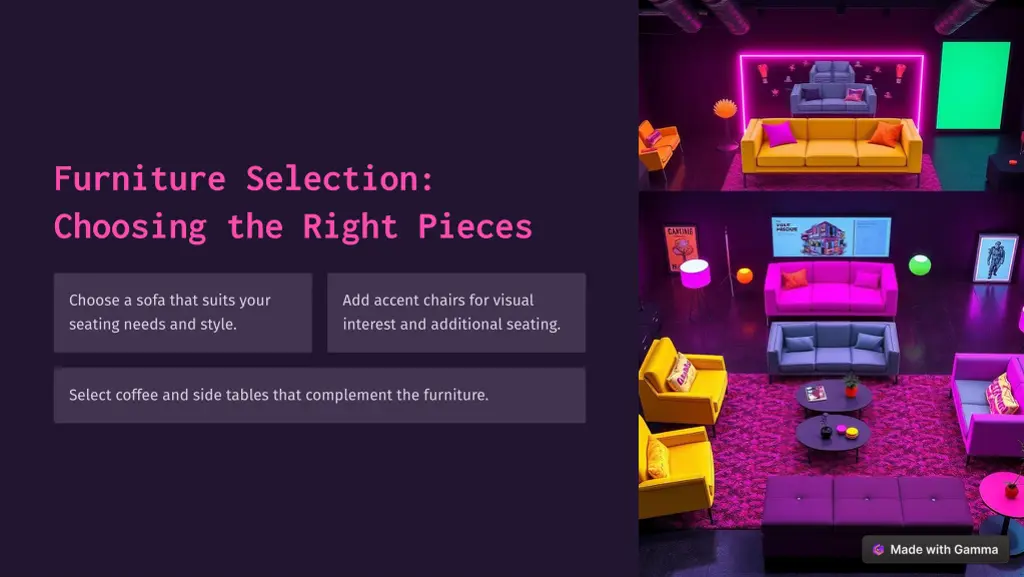 furniture selection choosing the right pieces